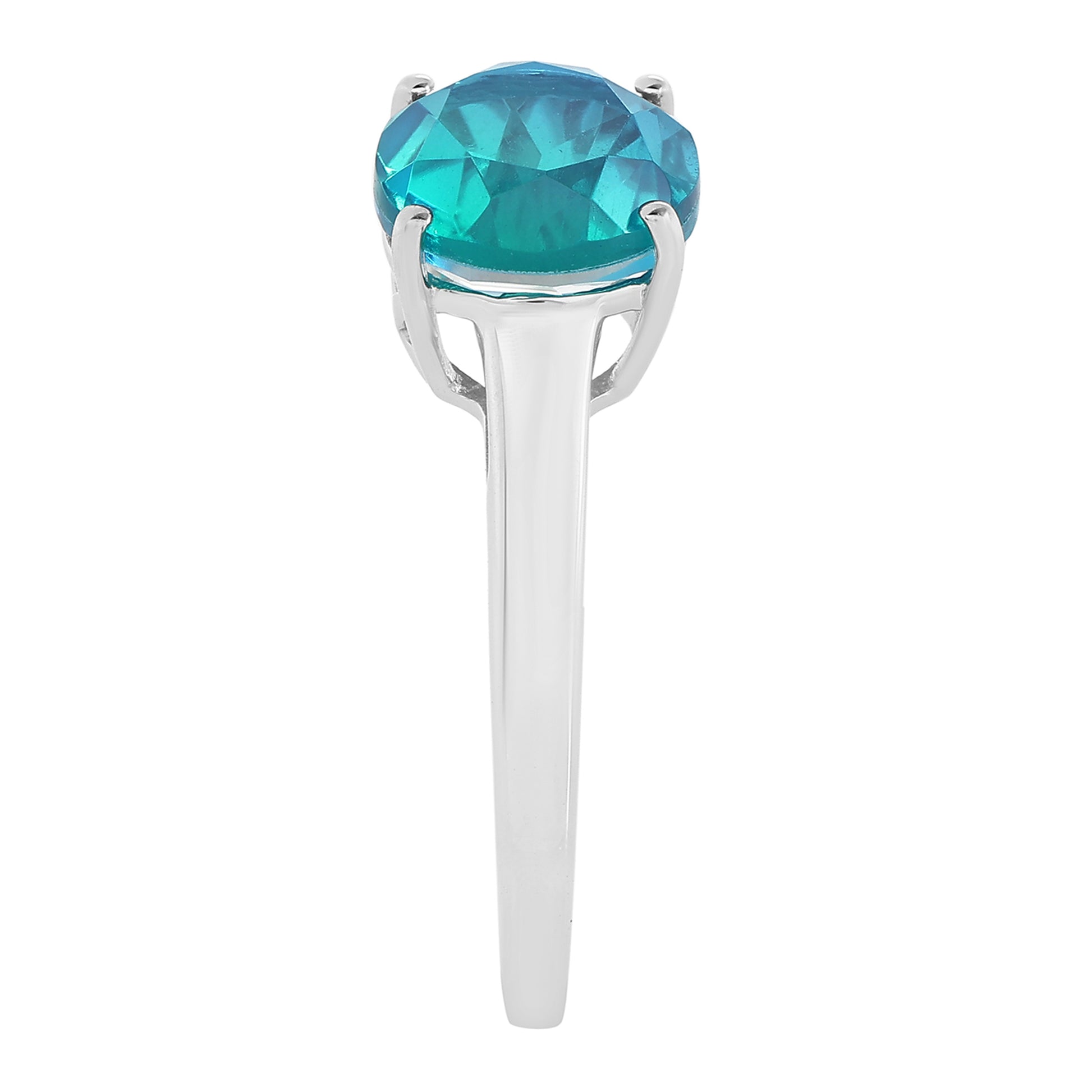 Anillo de Plata con Cuarzo Pavo Real 7 