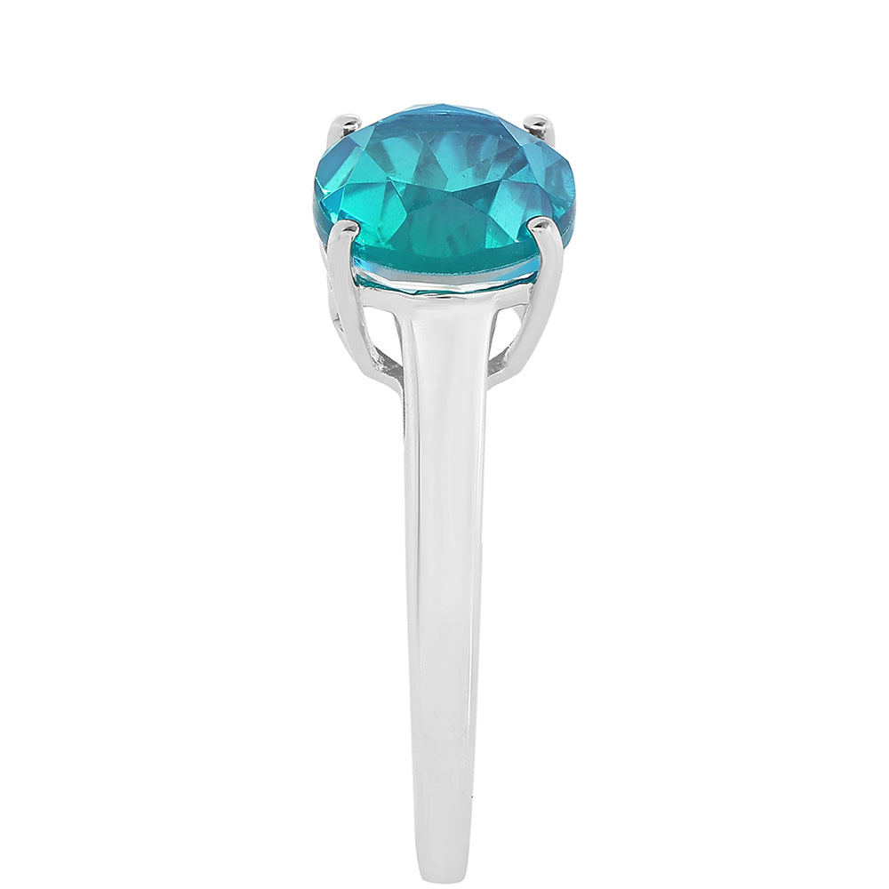 Anillo de Plata con Cuarzo Pavo Real
