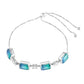 Pulsera de Plata con Cuarzo Pavo Real y Topacio Blanco