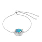 Pulsera de Plata con Cuarzo Pavo Real y Topacio Blanco