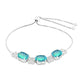 Pulsera de Plata con Cuarzo Pavo Real y Topacio Blanco