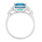 Anillo de Plata con Cuarzo Pavo Real y Topacio Blanco