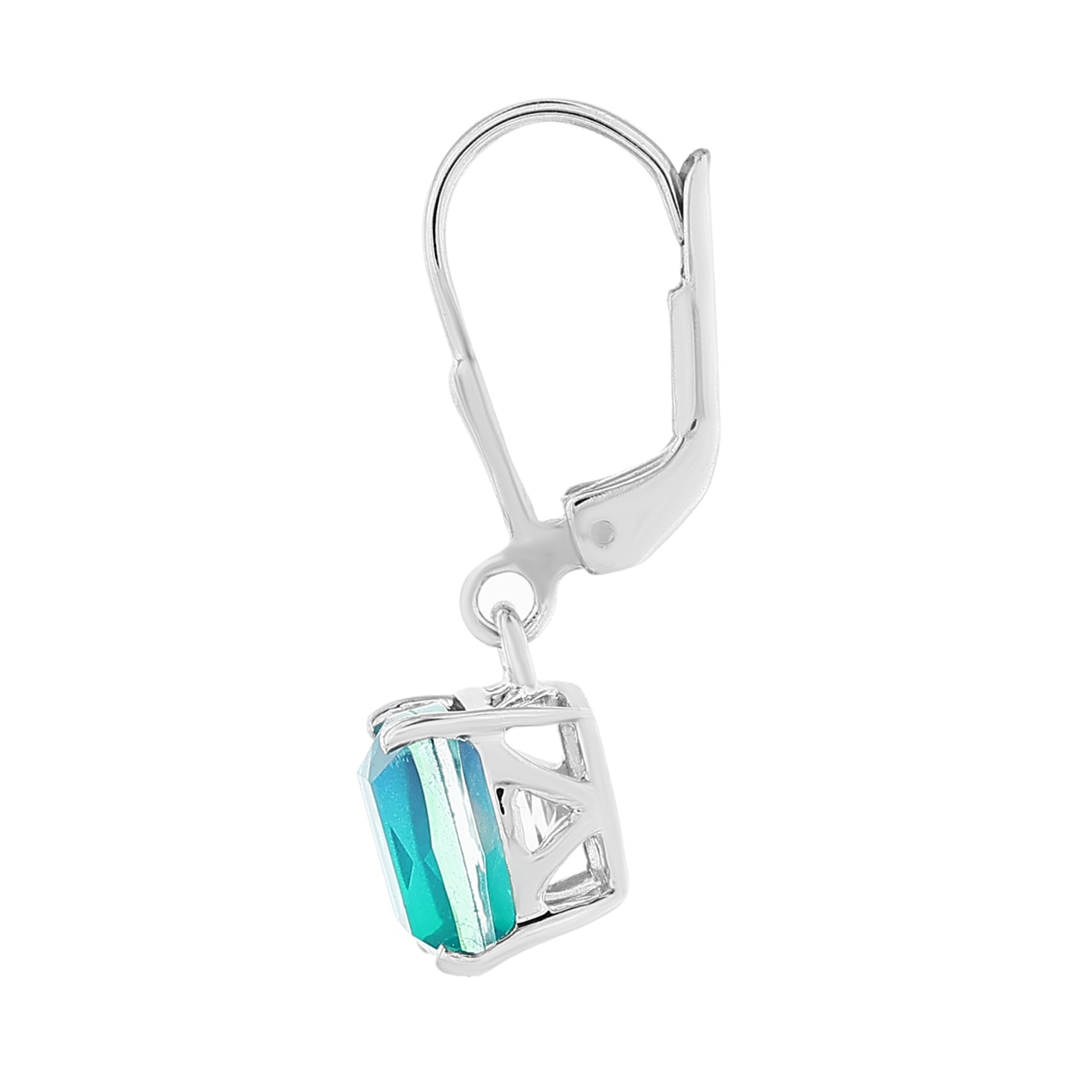 Pendientes de Plata con Cuarzo Pavo Real 3 