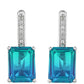Pendientes de Plata con Cuarzo Pavo Real y Topacio Blanco