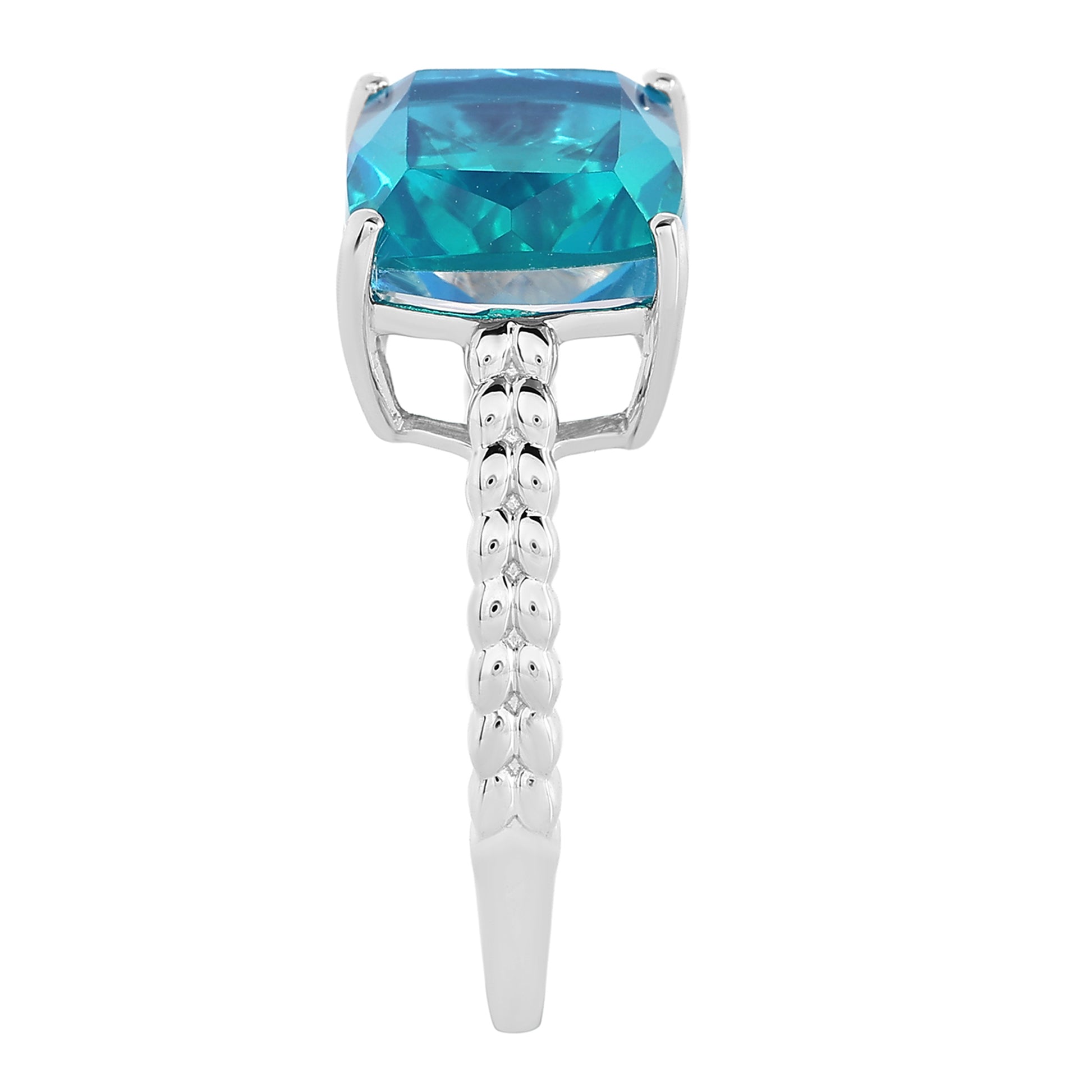 Anillo de Plata con Cuarzo Pavo Real 7 