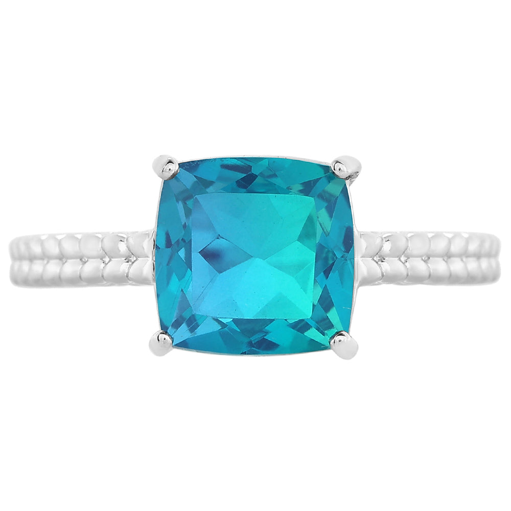 Anillo de Plata con Cuarzo Pavo Real