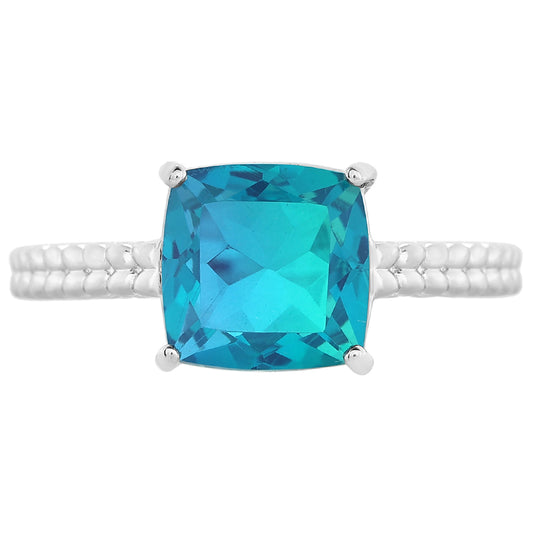 Anillo de Plata con Cuarzo Pavo Real