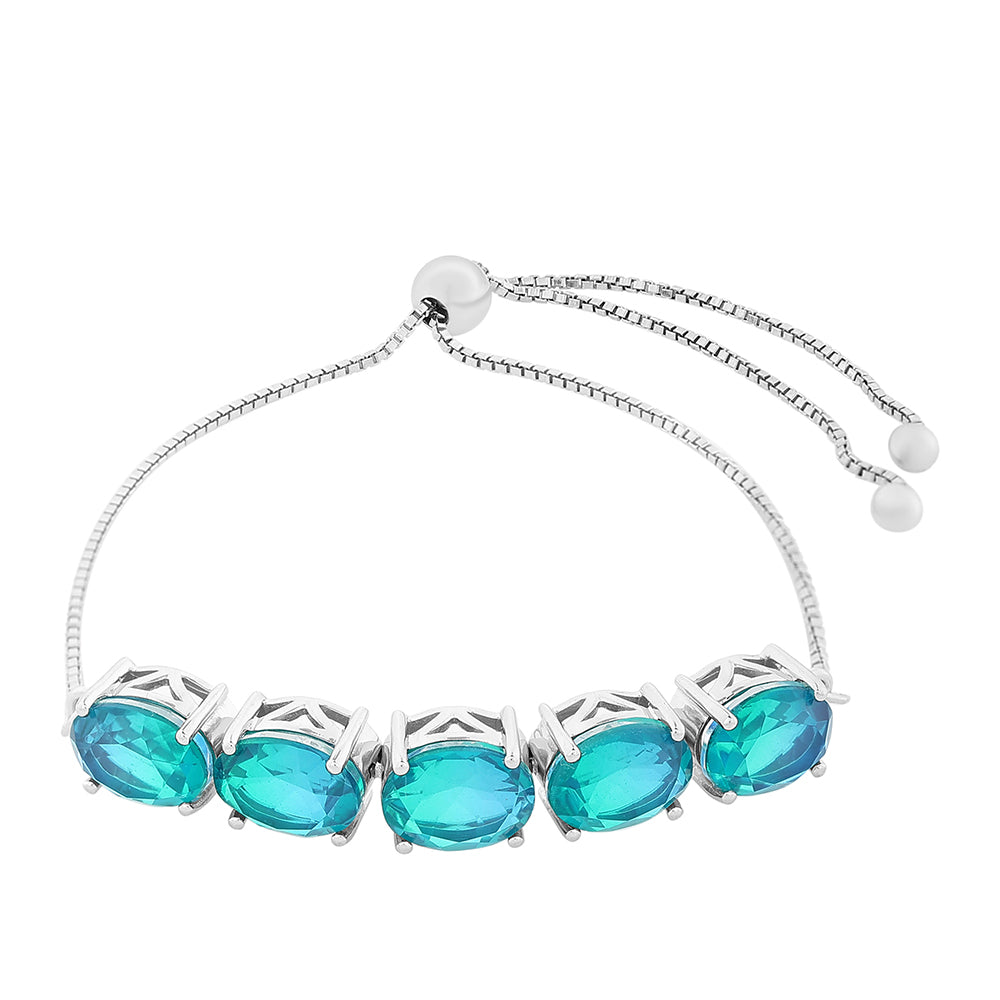 Pulsera de Plata con Cuarzo Pavo Real 1 