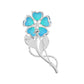 Broche de Plata con Cuarzo Pavo Real