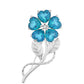 Broche de Plata con Cuarzo Pavo Real