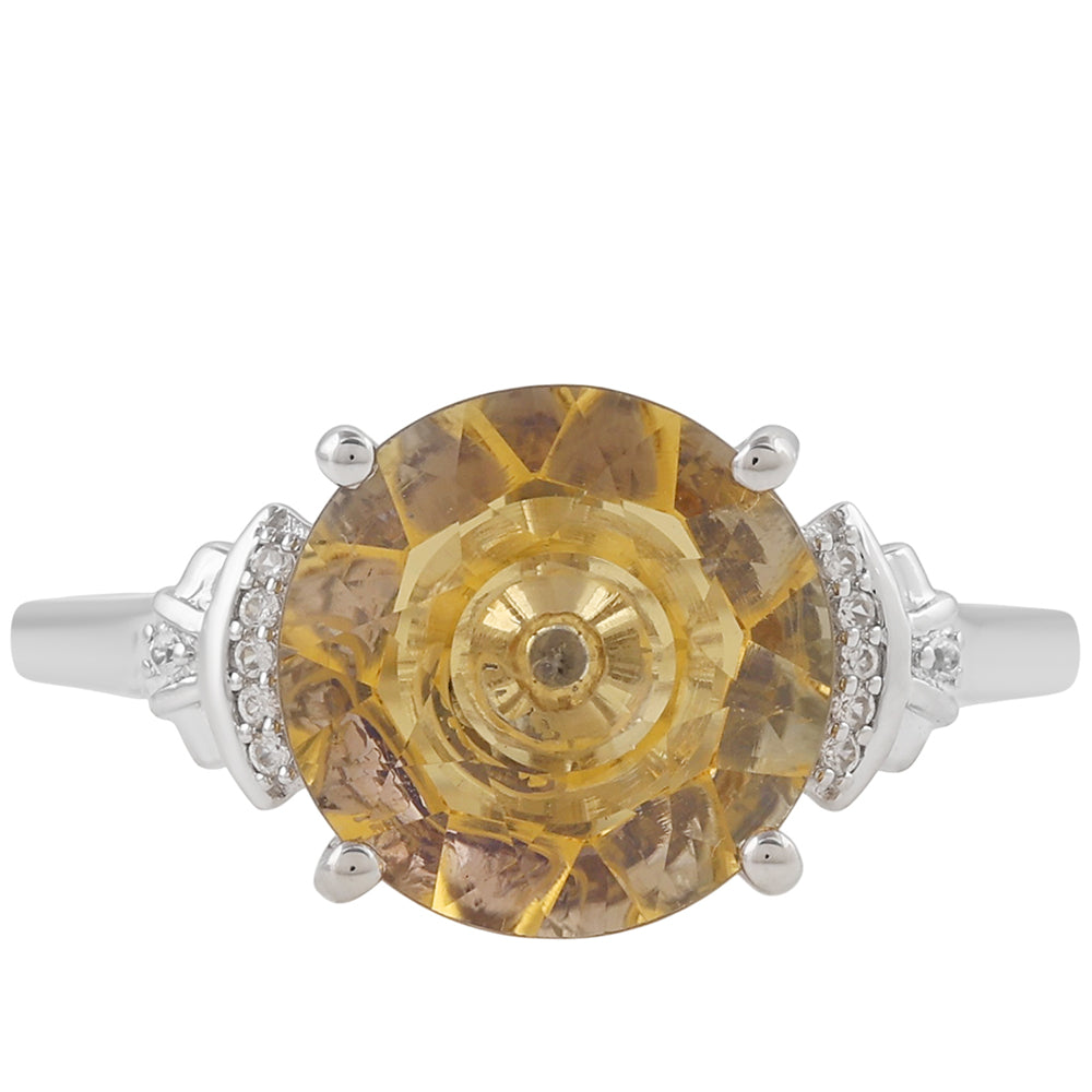 Anillo de Plata con Tanzanita y Cuarzo Champagne 1 