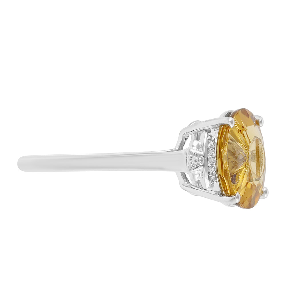 Anillo de Plata con Tanzanita y Cuarzo Champagne