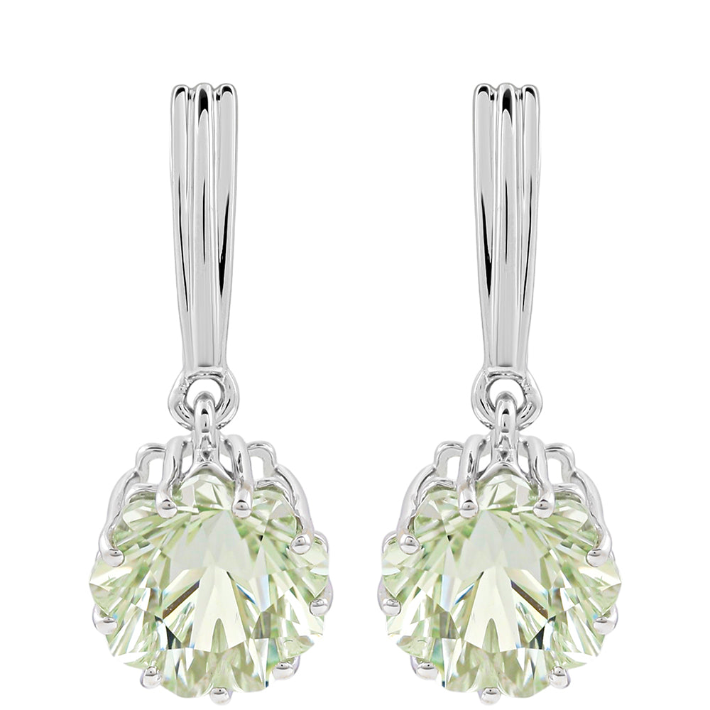 Pendientes de Plata con Amatista Verde