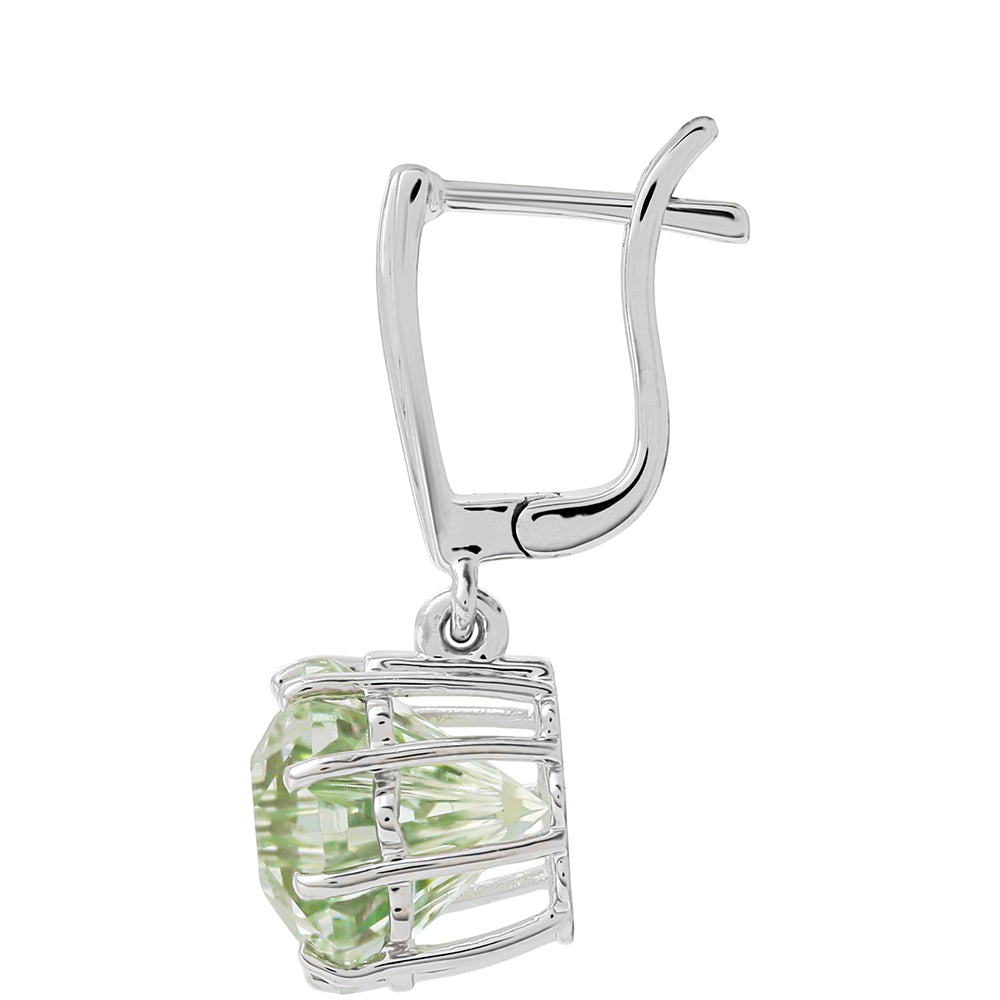 Pendientes de Plata con Amatista Verde 2 