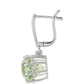 Pendientes de Plata con Amatista Verde