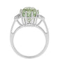 Anillo de Plata con Amatista Verde y Zircón natural