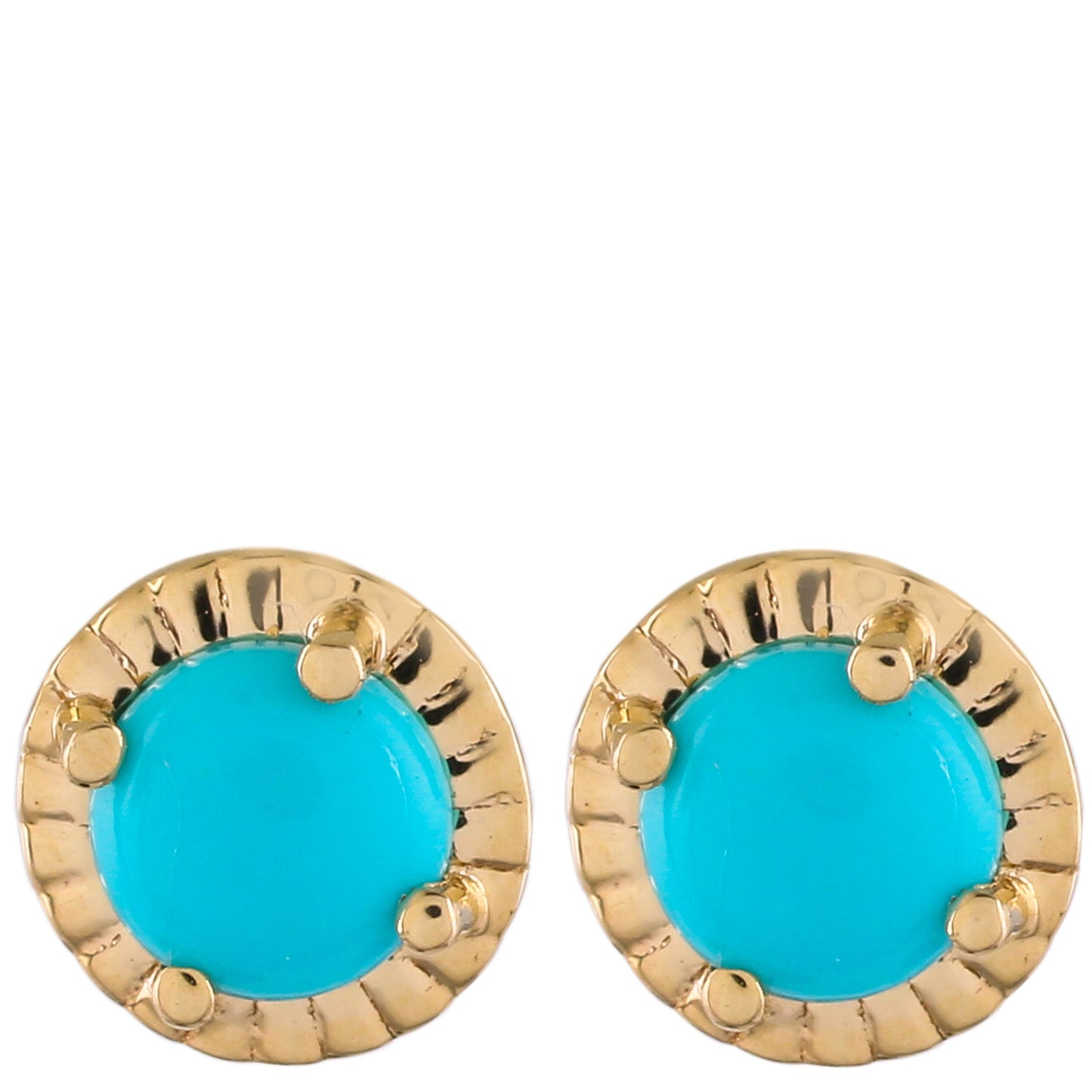 Pendientes de Oro con Turquesa Bella Durmiente