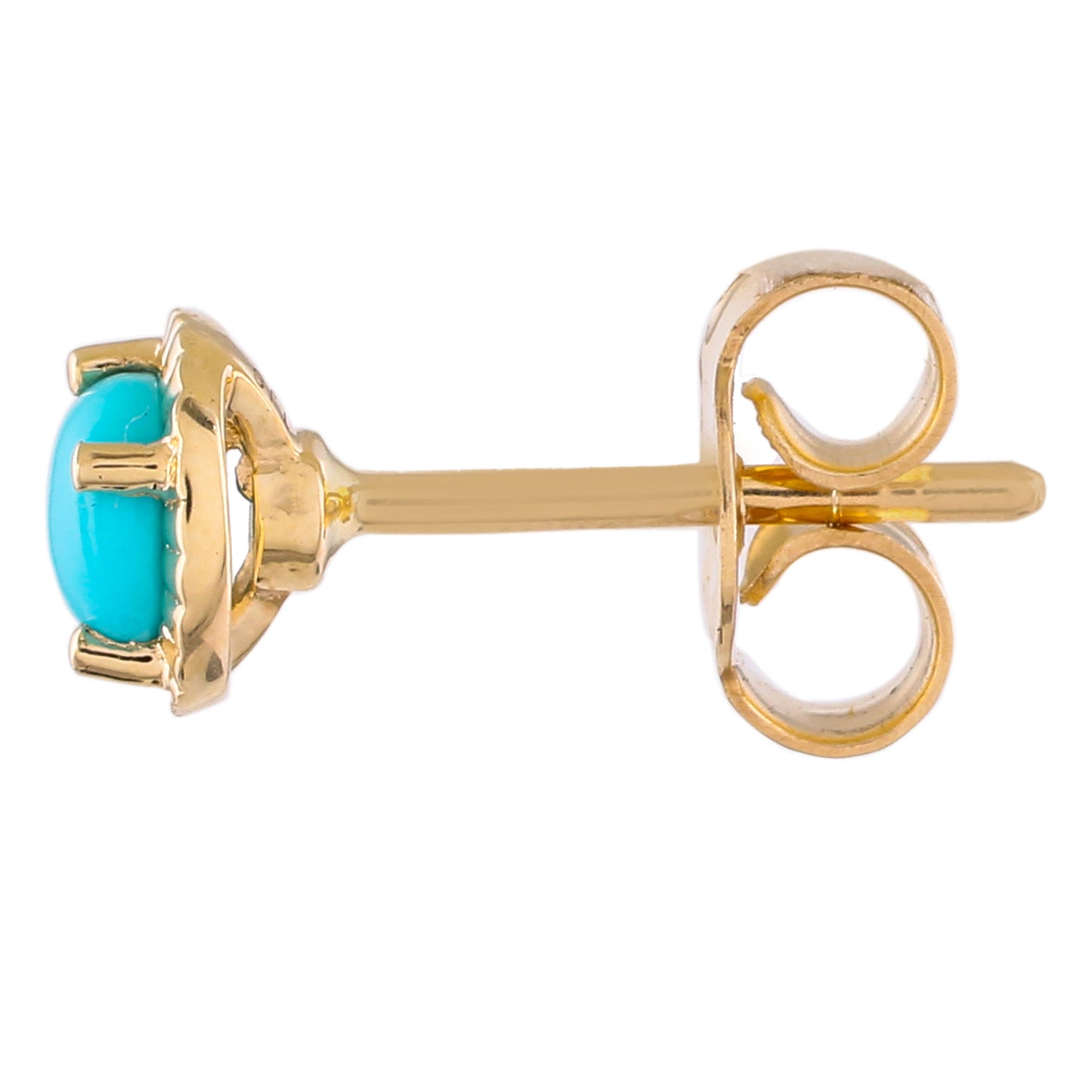 Pendientes de Oro con Turquesa Bella Durmiente
