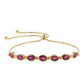 Pulsera de Plata Bañada en Oro con Rubí de Mozambique