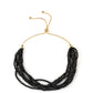 Pulsera de Plata Bañada en Oro con Espinela Negra