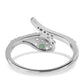 Anillo de Plata con Esmeralda de Brasil y Topacio Blanco
