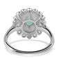 Anillo de Plata con Esmeralda de Brasil y Topacio Blanco