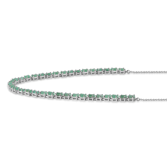 Collar de Plata con Esmeralda de Brasil