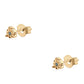 Pendientes de Plata Bañada en Oro con Diamante Azul