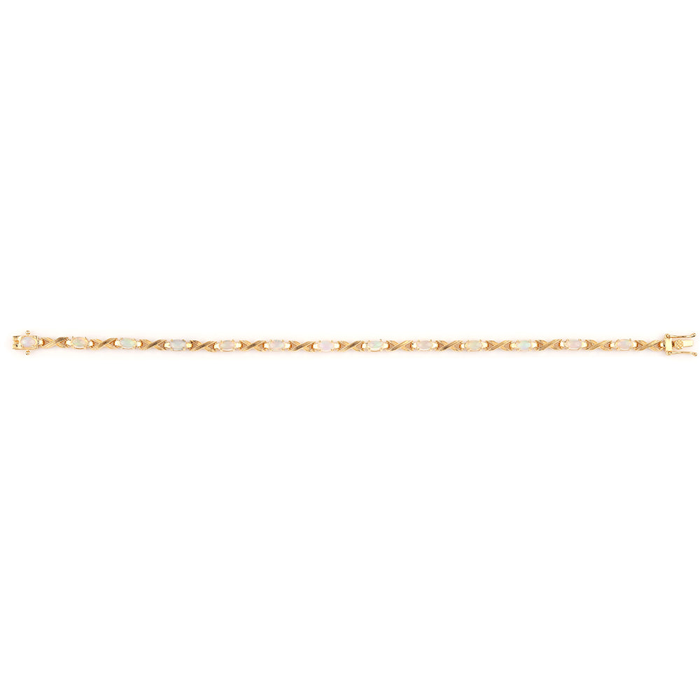 Pulsera de Plata Bañada en Oro con Ópalo Etíope de Lega Dembi 3 