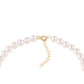 Conjunto de Plata Bañada en Oro con Perla blanca de agua dulce ( Collar +Pendientes +Pulsera )