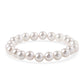 Conjunto de Plata Bañada en Oro con Perla blanca de agua dulce ( Collar +Pendientes +Pulsera )