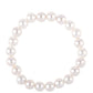 Conjunto de Plata Bañada en Oro con Perla blanca de agua dulce ( Collar +Pendientes +Pulsera )