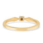 Anillo de Plata Bañada en Oro con Diamante Azul