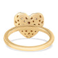 Anillo de Plata Bañada en Oro con Diamante Azul