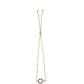 Pulsera de Plata Bañada en Oro con Diamante Azul