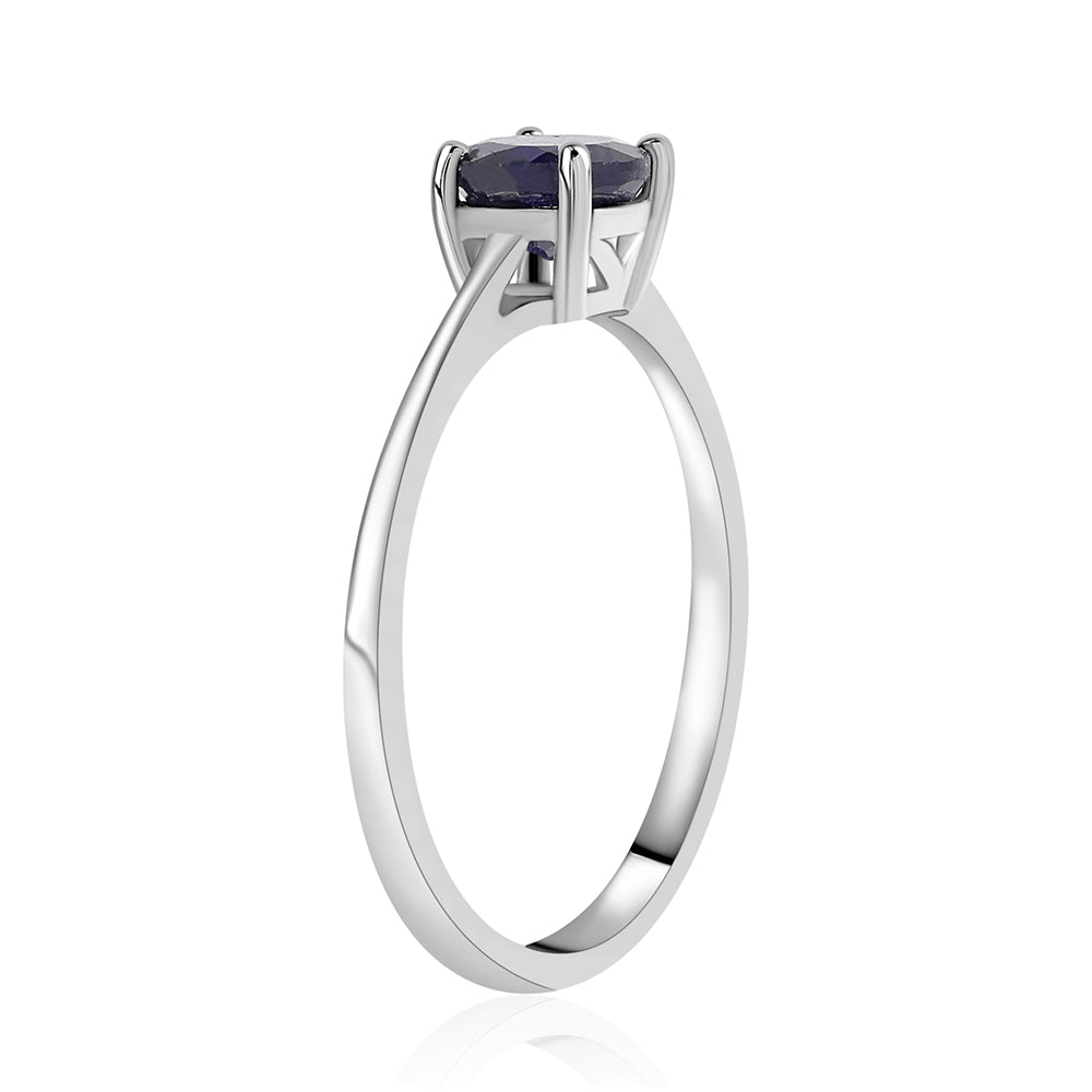 Anillo de Plata con Zafiro Azul Australiano 2 