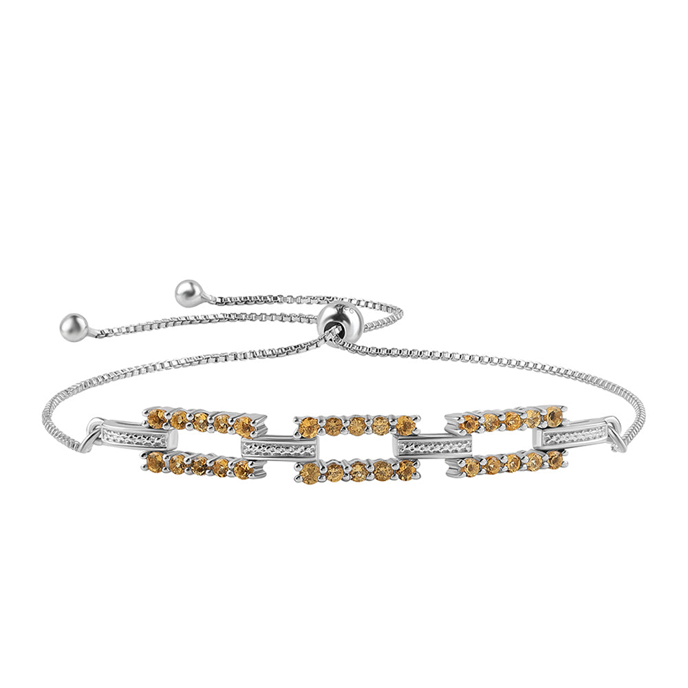 Pulsera de Plata con Citrino