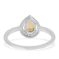 Anillo de Plata con Citrino y Topacio Blanco