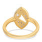 Anillo de Plata Bañada en Oro con Lolita y Topacio Blanco