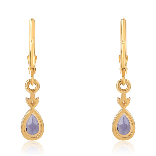 Pendientes de Plata Bañada en Oro con Lolita