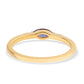 Anillo de Plata Bañada en Oro con Lolita y Topacio Blanco