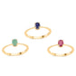Conjunto de Plata Bañada en Oro con Rubí de Tailandia y Esmeralda de Brasil ( Anillo )