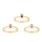Conjunto de Plata Bañada en Oro con Rubí de Tailandia y Esmeralda de Brasil ( Anillo )