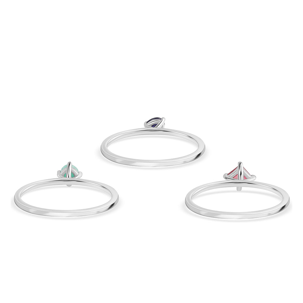 Conjunto de Plata con Rubí de Tailandia y Esmeralda de Brasil ( Anillo ) 2 