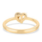 Anillo de Plata Bañada en Oro con Diamante Rojo y Diamante blanco
