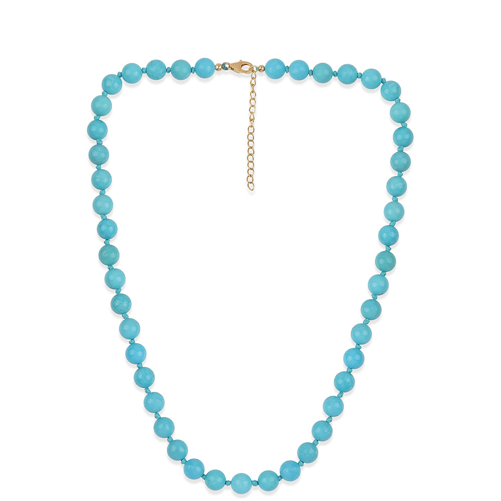 Conjunto de Plata Bañada en Oro con Turquesa Bella Durmiente ( Collar +Pulsera ) 6 
