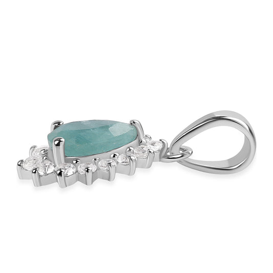 Colgante de Plata con Grandidierita y Topacio Blanco