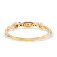Anillo de Plata Bañada en Oro con Diamante Azul