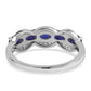 Anillo de Plata con Zafiro Azul Australiano y Topacio Blanco