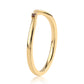 Anillo de Plata Bañada en Oro con Diamante Rojo